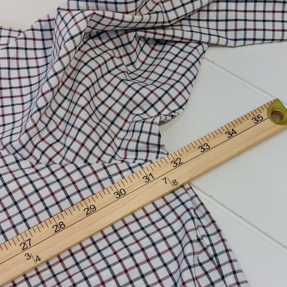 Ralph Lauren Performance Shirt Men's 3XLT Windowpane Blue Maroon Nylon - Picture 9 of 11